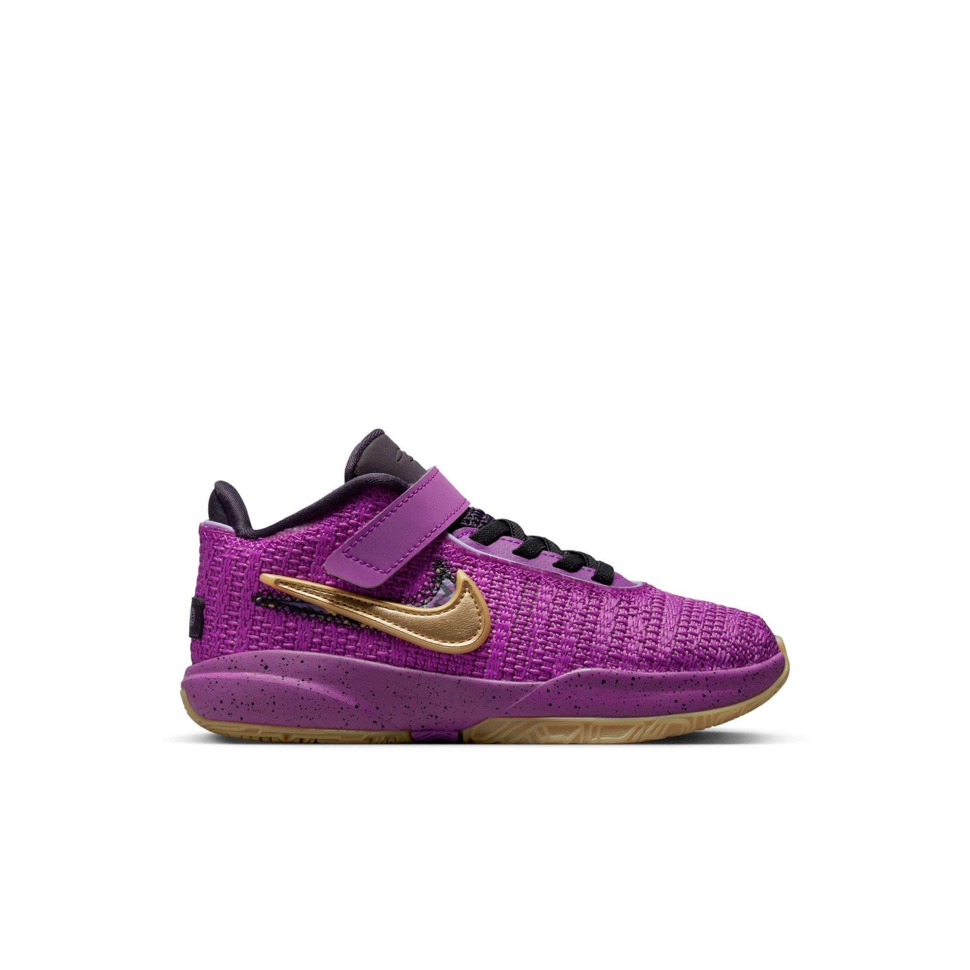 Lebron purple and store gold